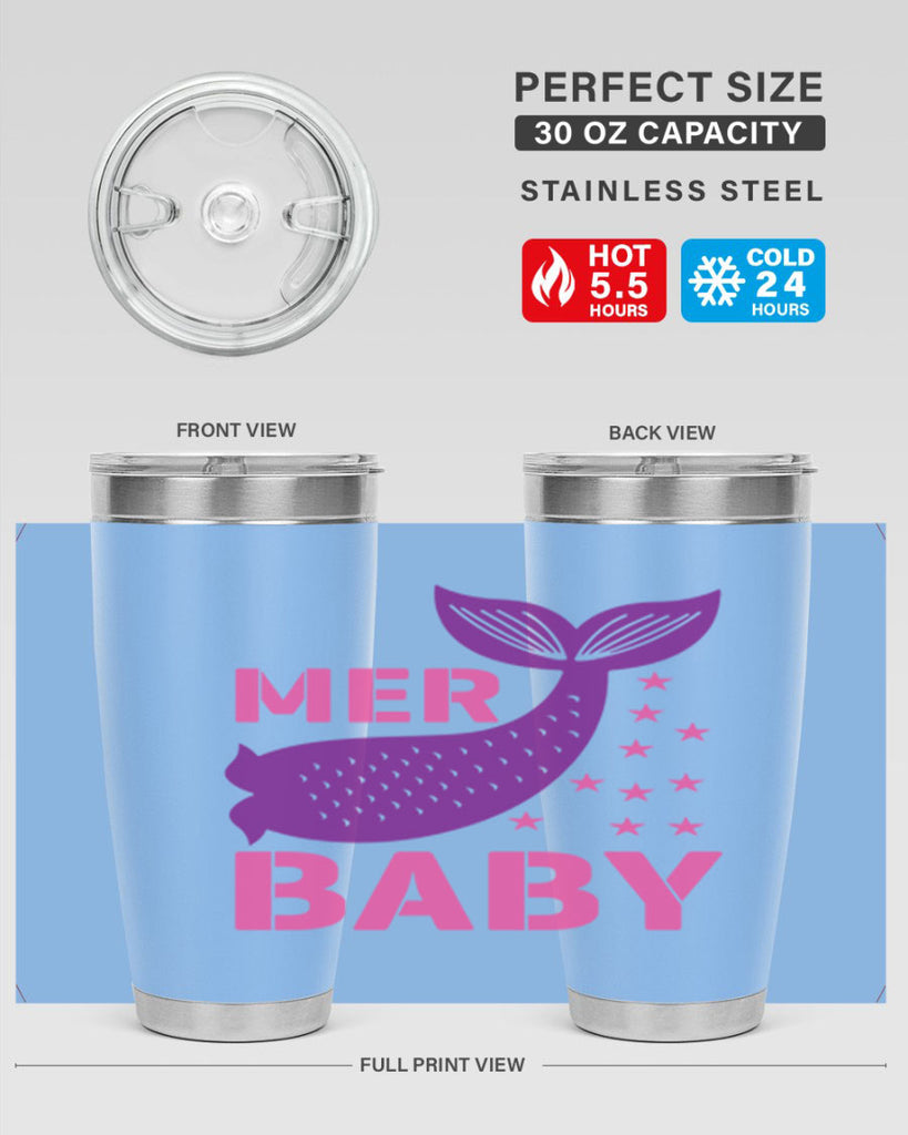 Mer Baby 321#- mermaid- Tumbler