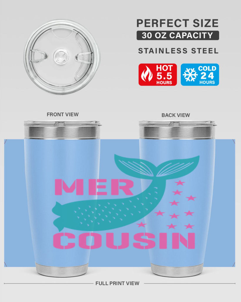 Mer Cousin 324#- mermaid- Tumbler