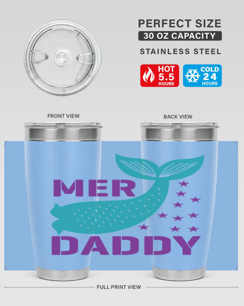 Mer Daddy 326#- mermaid- Tumbler