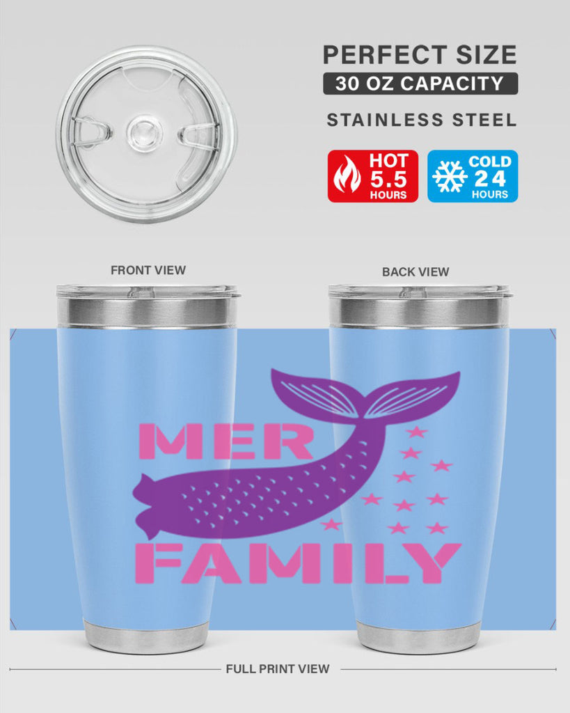 Mer Family 327#- mermaid- Tumbler