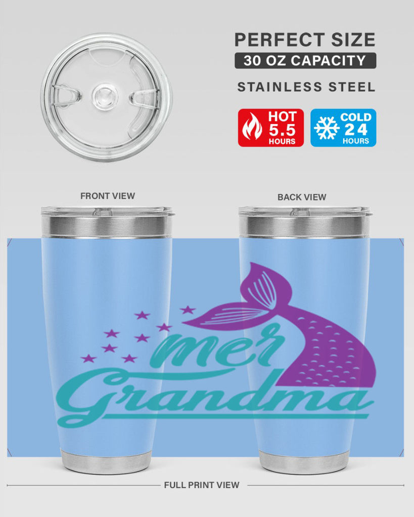 Mer Grandma 328#- mermaid- Tumbler