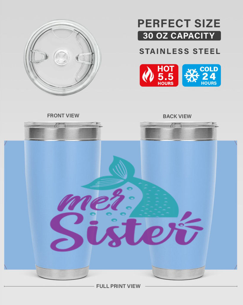Mer Sister 346#- mermaid- Tumbler