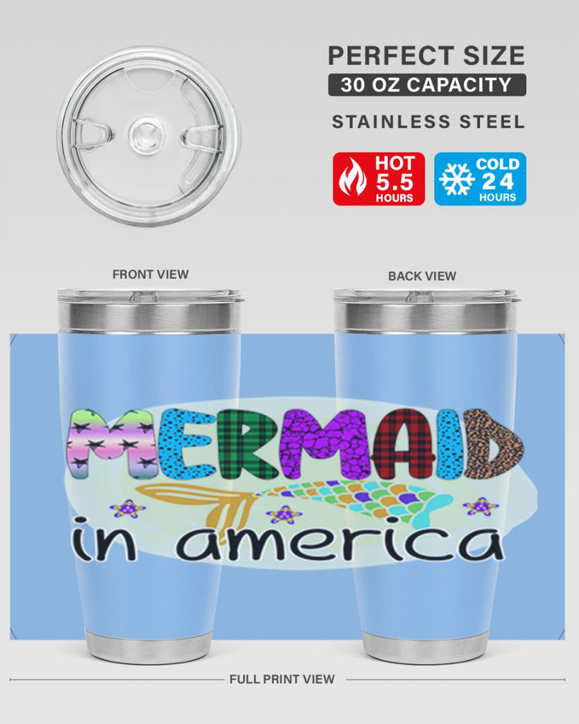 Mermaid In America 419#- mermaid- Tumbler