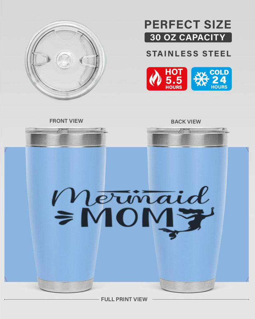 Mermaid Mom 372#- mermaid- Tumbler