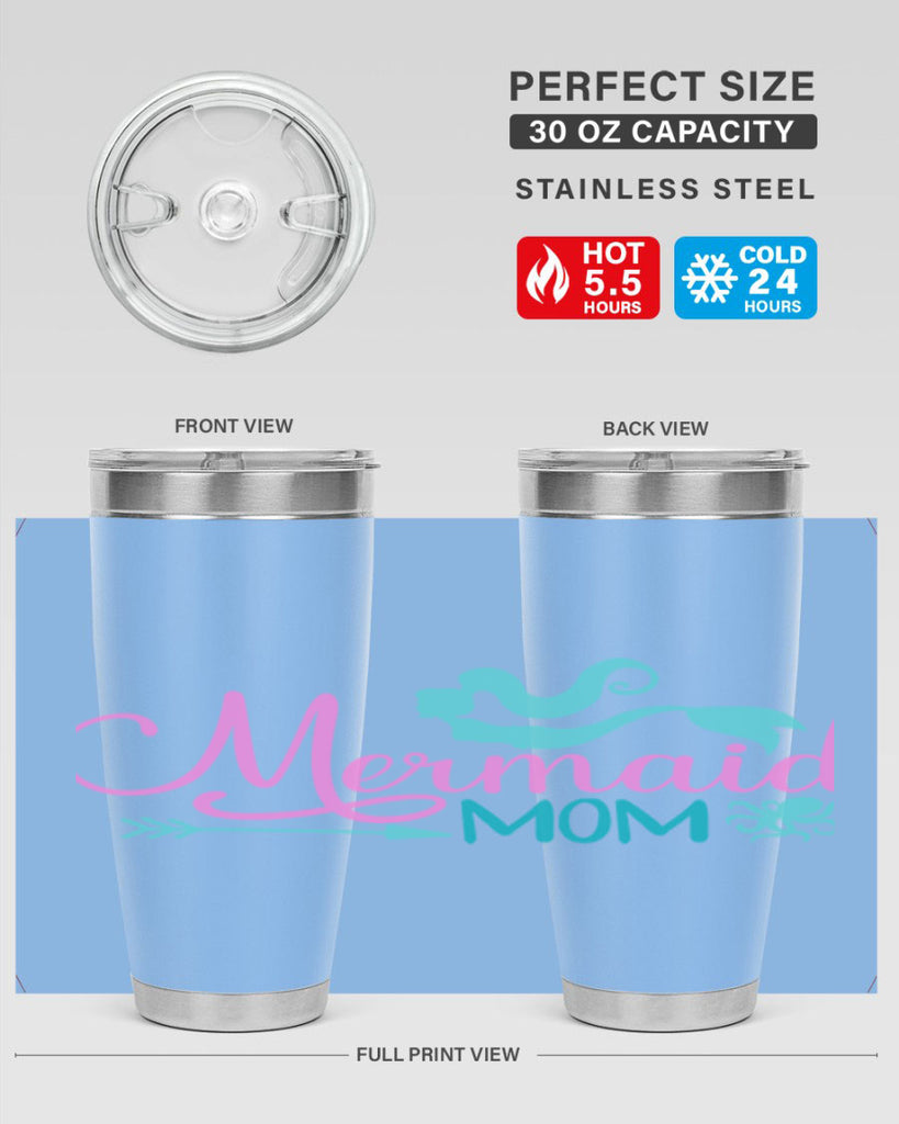 Mermaid Mom 374#- mermaid- Tumbler