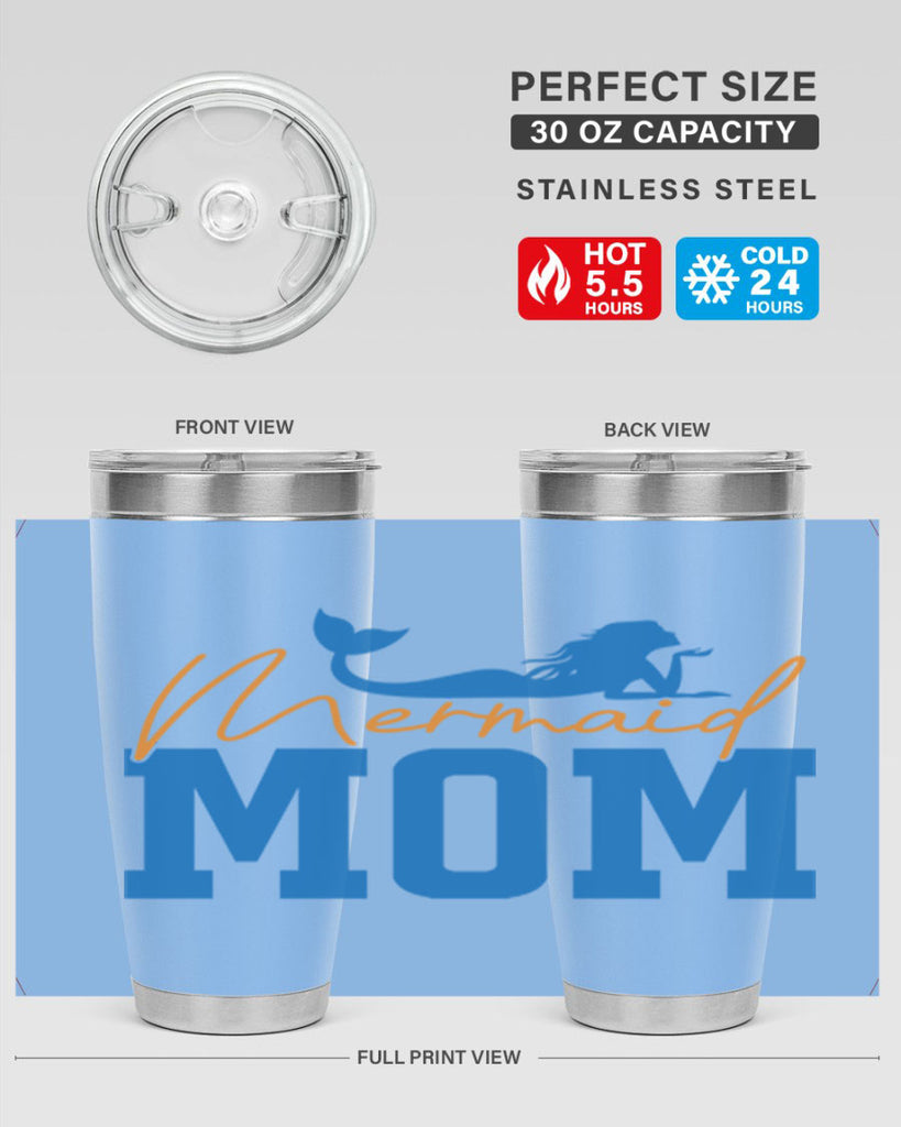 Mermaid Mom 375#- mermaid- Tumbler