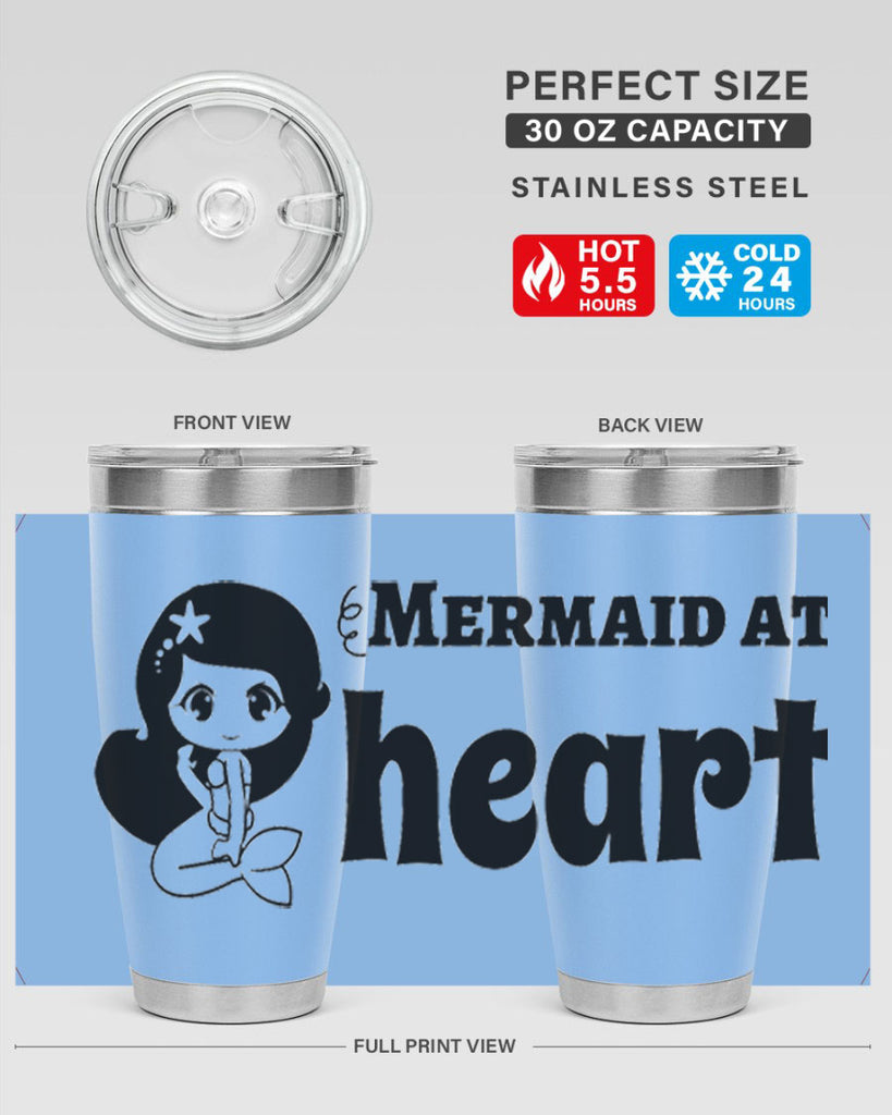 Mermaid at heart 393#- mermaid- Tumbler