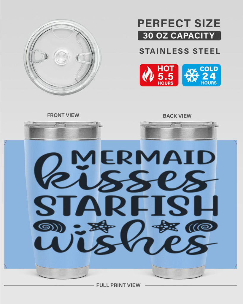 Mermaid kisses starfish wishes 426#- mermaid- Tumbler