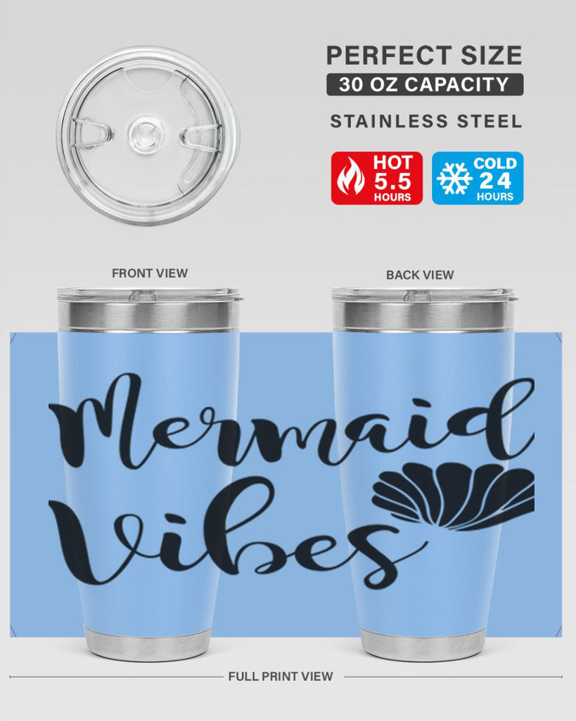 Mermaid vibes 464#- mermaid- Tumbler