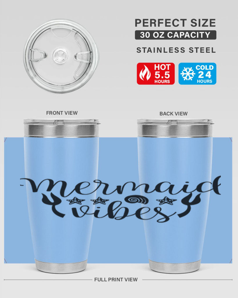 Mermaid vibes design 466#- mermaid- Tumbler