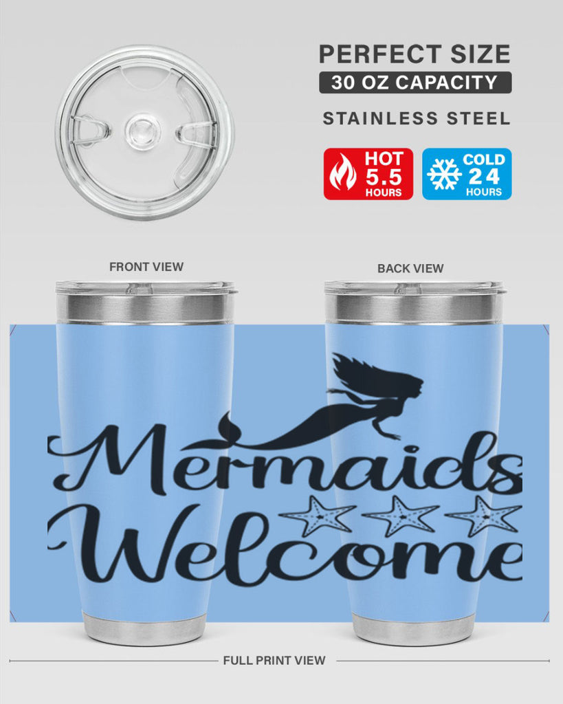 Mermaids welcome 498#- mermaid- Tumbler