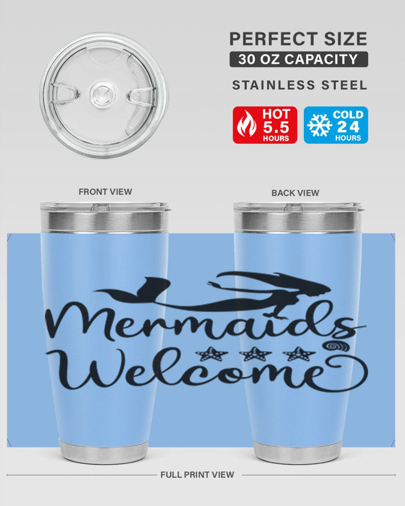 Mermaids welcome design 501#- mermaid- Tumbler