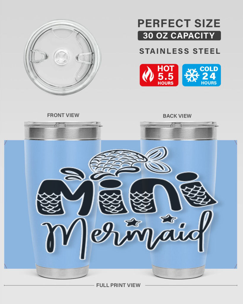 Mini Mermaid 508#- mermaid- Tumbler