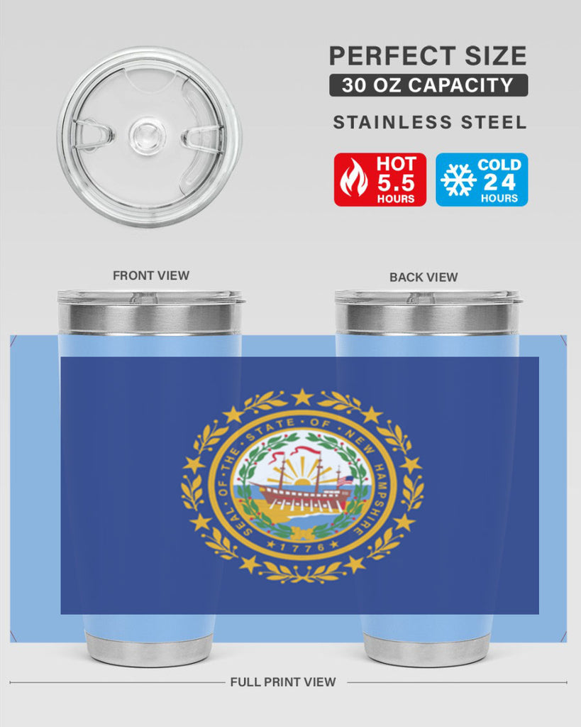 New Hampshire 23#- Us Flags- Tumbler