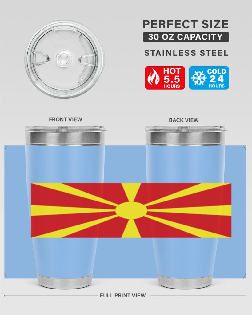 North Macedonia 69#- world flags- Tumbler