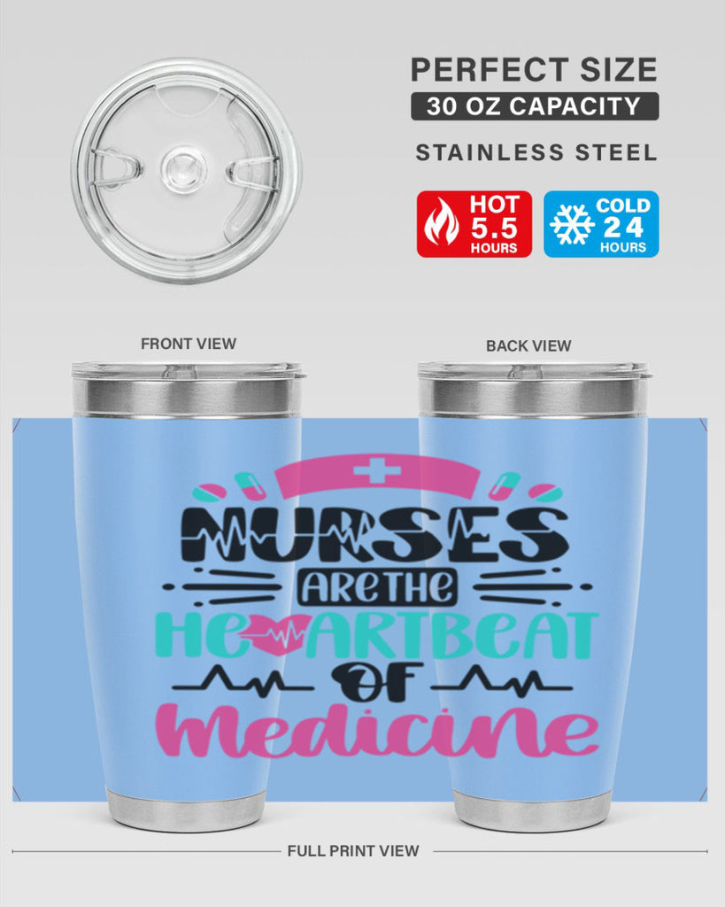 Nurses Are The Heartbeat Style Style 90#- nurse- tumbler