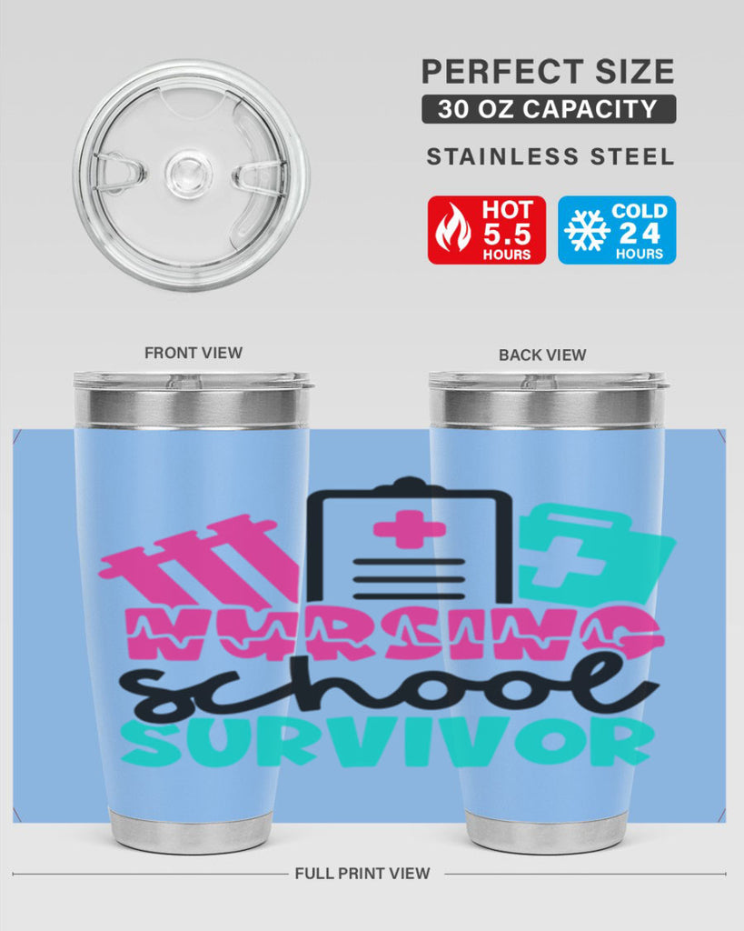 Nursing School Survivor Style Style 62#- nurse- tumbler