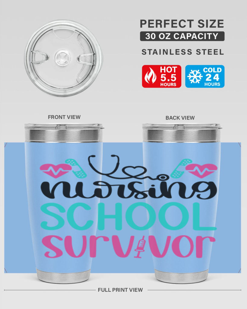 Nursing School Survivor Style Style 63#- nurse- tumbler