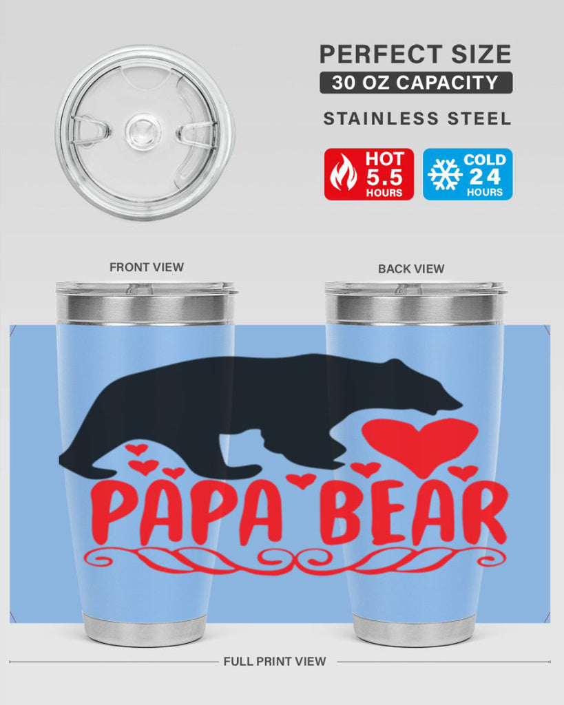 Papa bear 22#- grandpa - papa- Tumbler