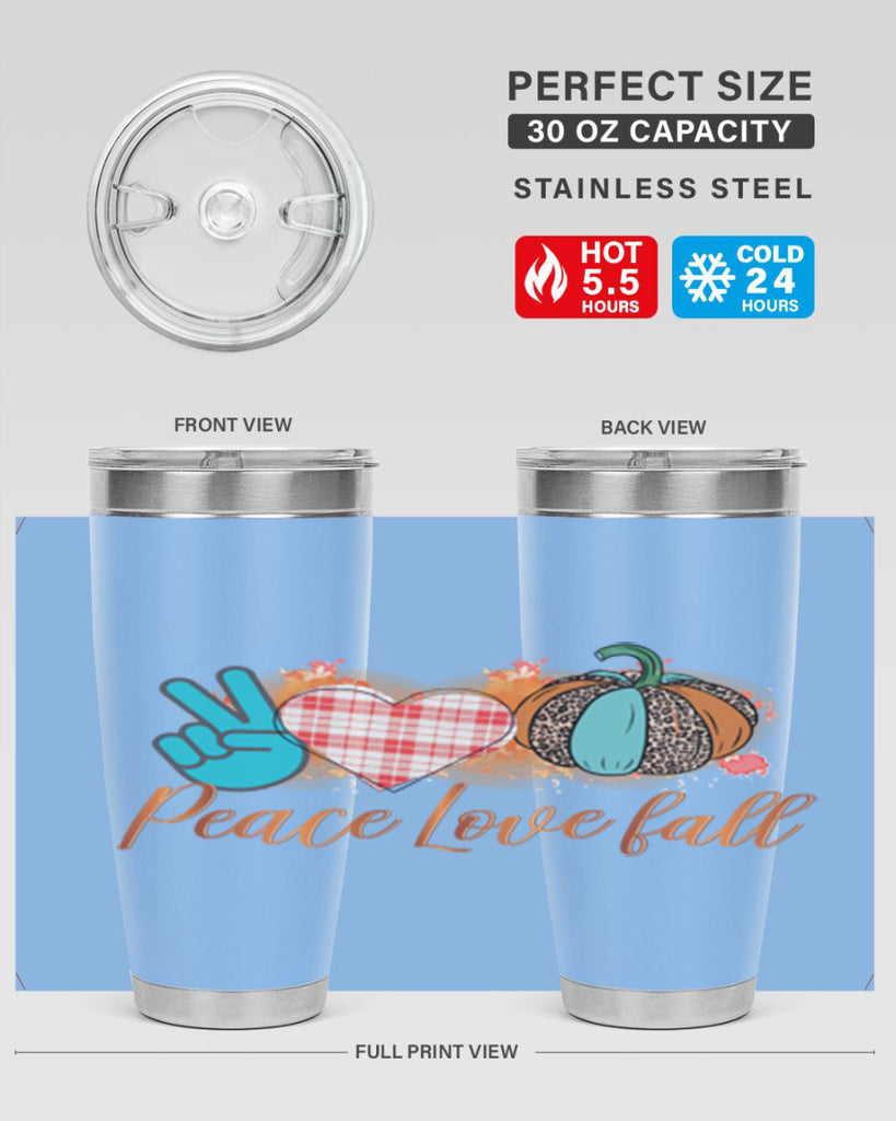 Peace Love Fall 466#- fall- Tumbler