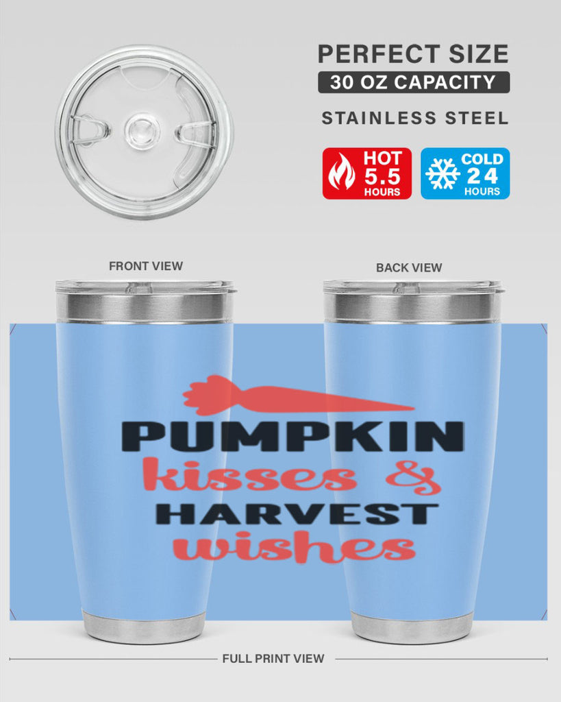 Pumpkin kisses harvest wishes 524#- fall- Tumbler