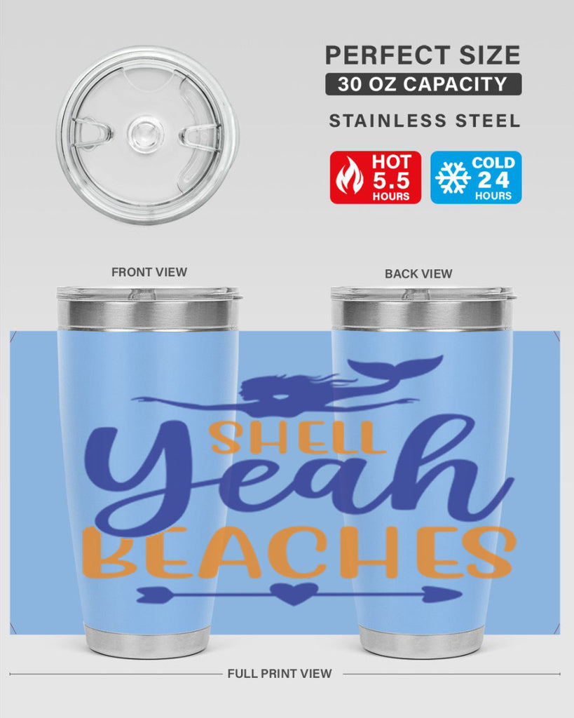 Shell Yeah Beaches 584#- mermaid- Tumbler