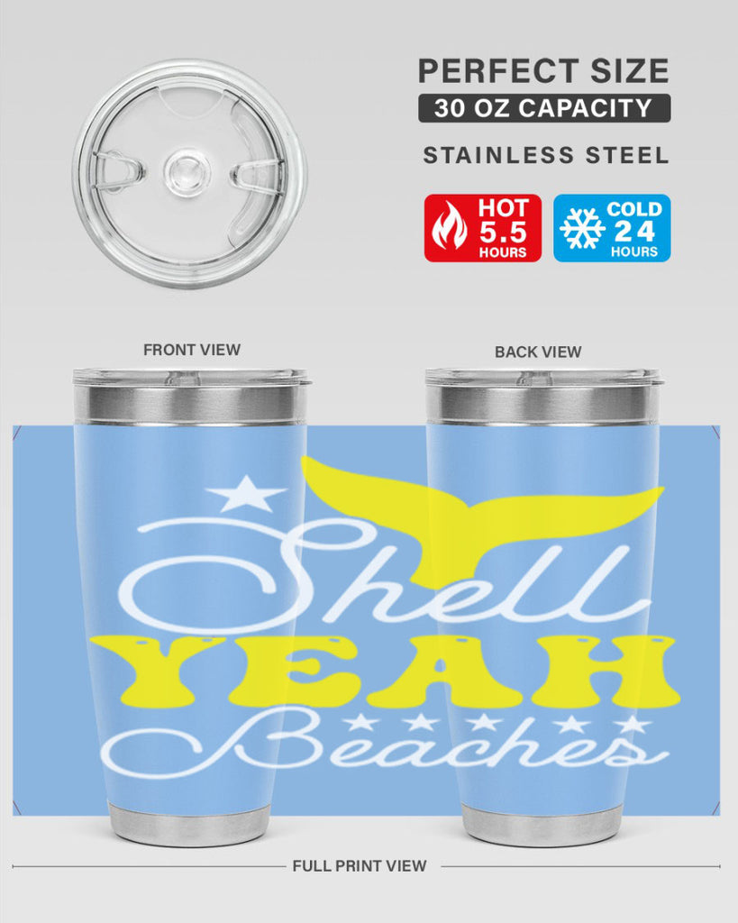 Shell Yeah Beaches 585#- mermaid- Tumbler