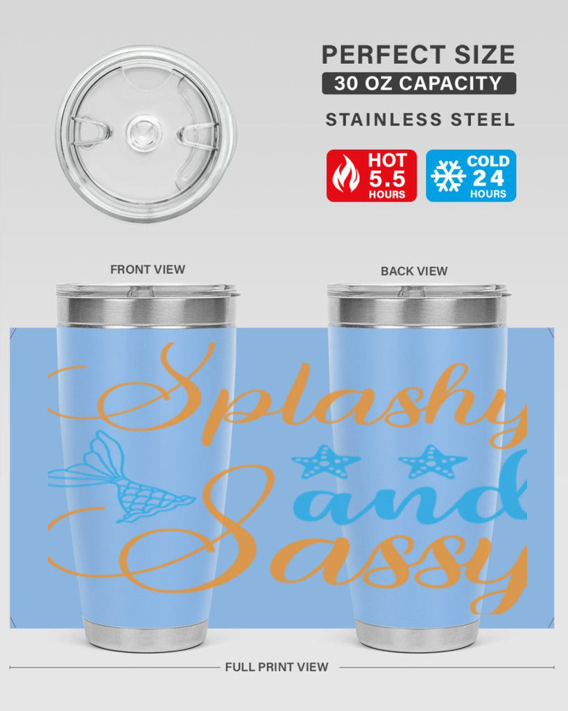 Splashy and Sassy Design 625#- mermaid- Tumbler