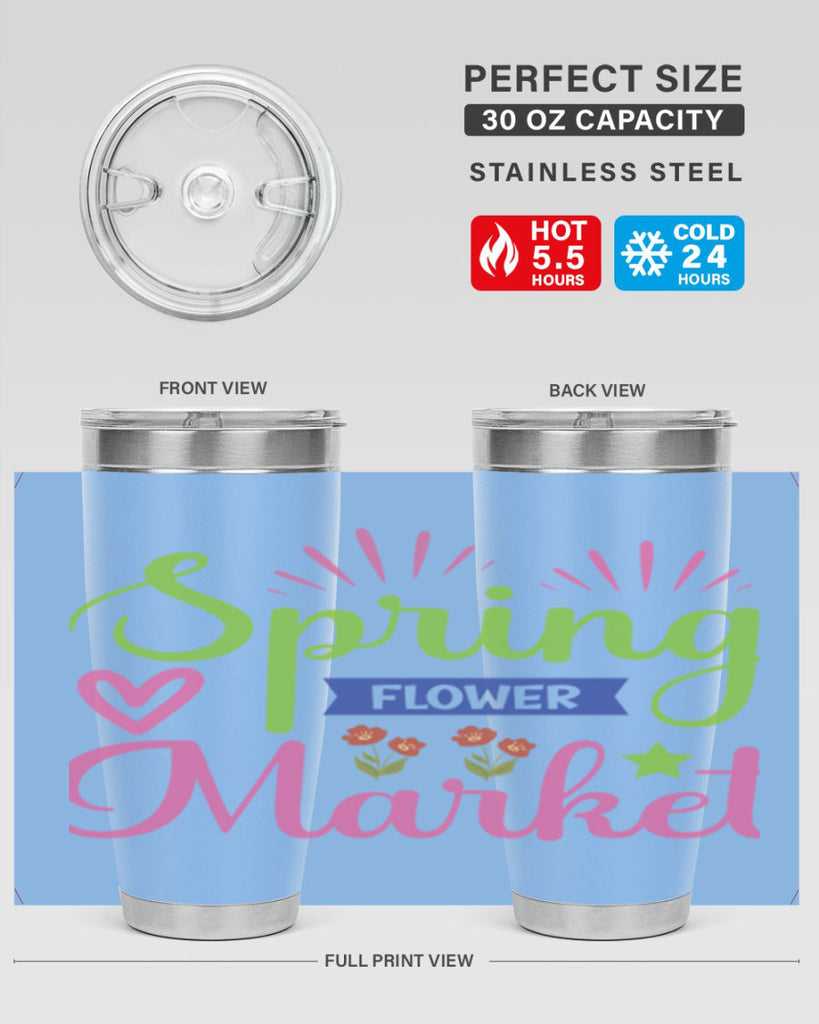 Spring Flower Market  487#- spring- Tumbler