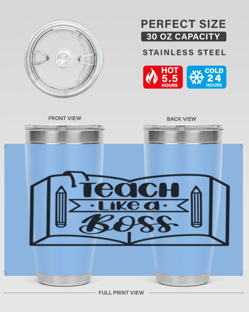 Teach Like A Boss Style 54#- teacher- tumbler