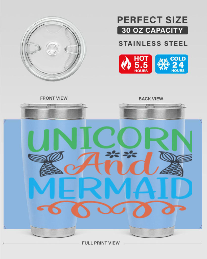 Unicorn And Mermaid 659#- mermaid- Tumbler