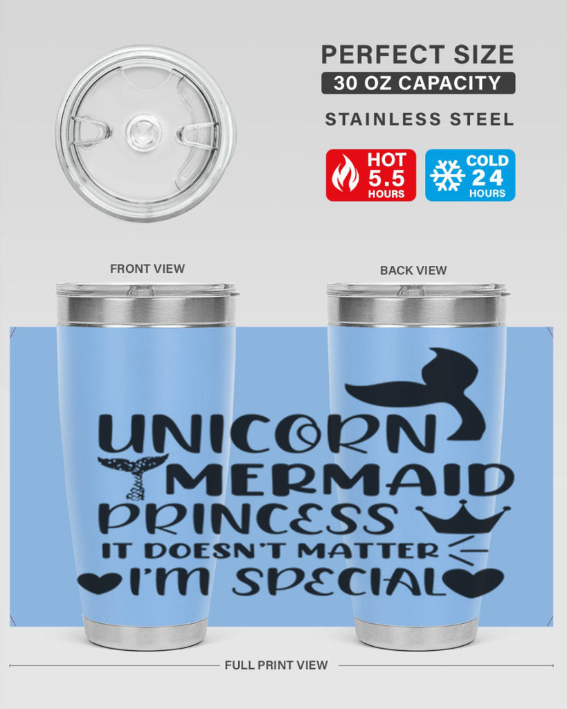 Unicorn Mermaid princess it doesnt 662#- mermaid- Tumbler