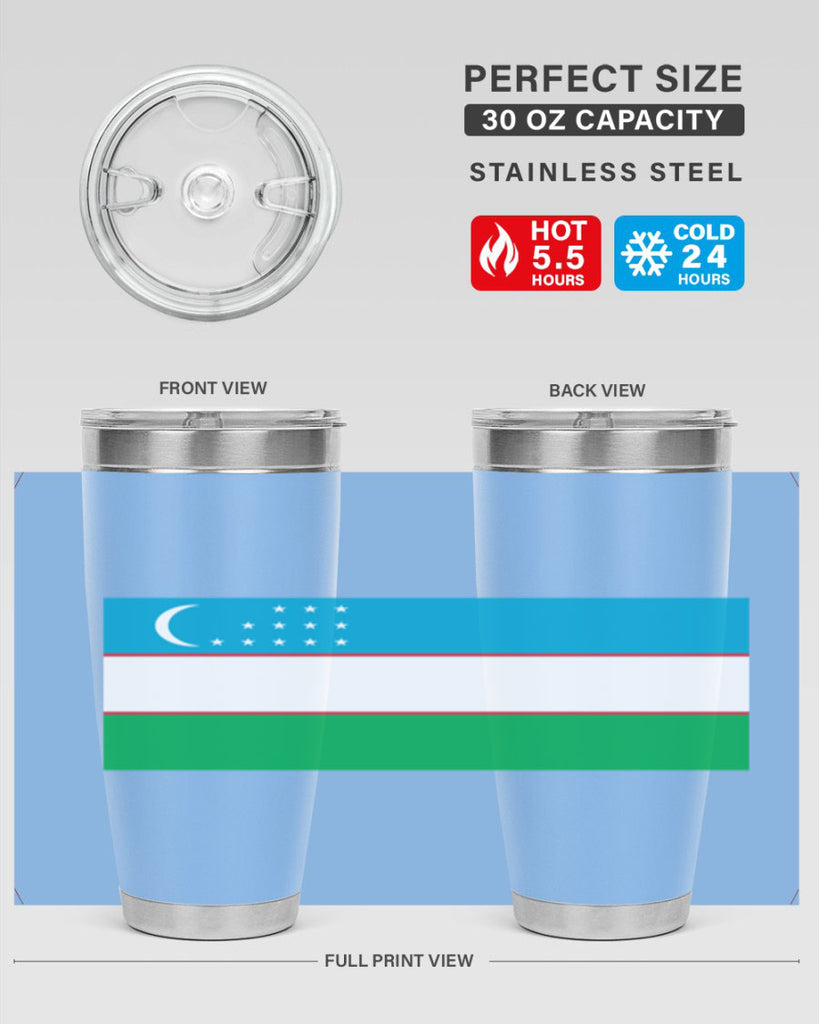 Uzbekistan 8#- world flags- Tumbler