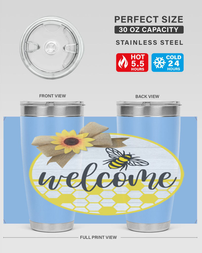 Welcome Bee and hive Mockup566#- spring- Tumbler