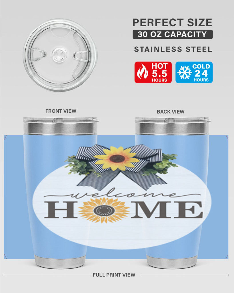 Welcome Home sunflower Mockup572#- spring- Tumbler
