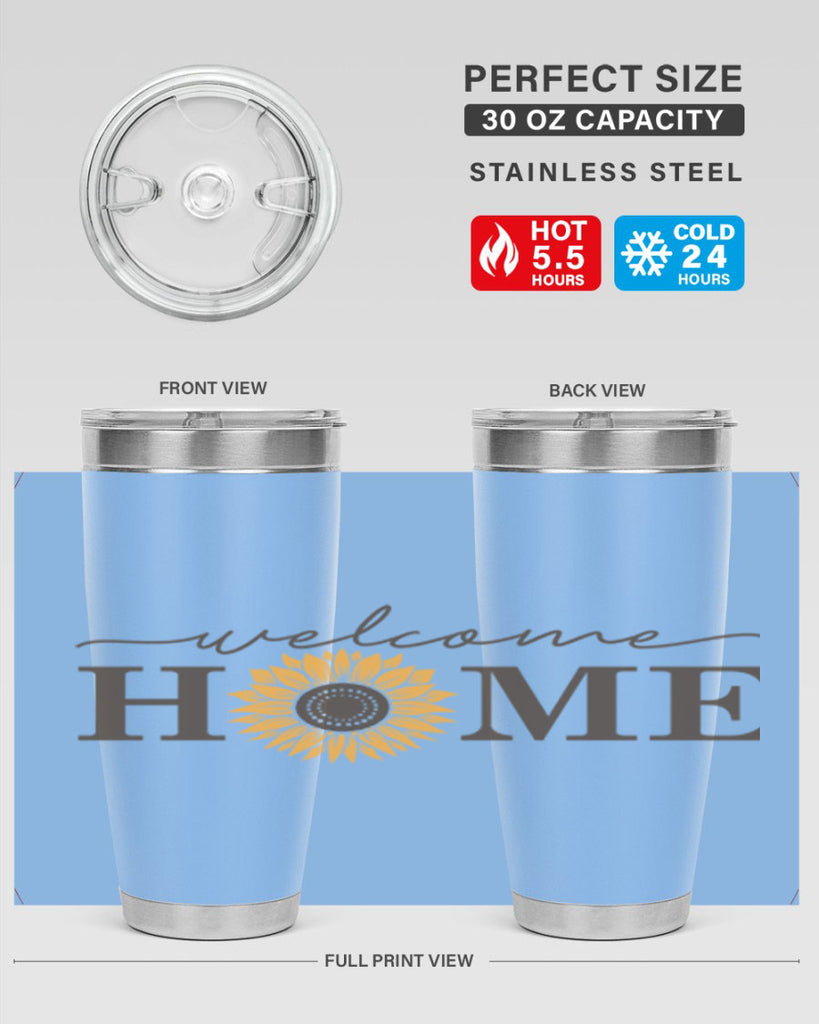 Welcome Home sunflower573#- spring- Tumbler