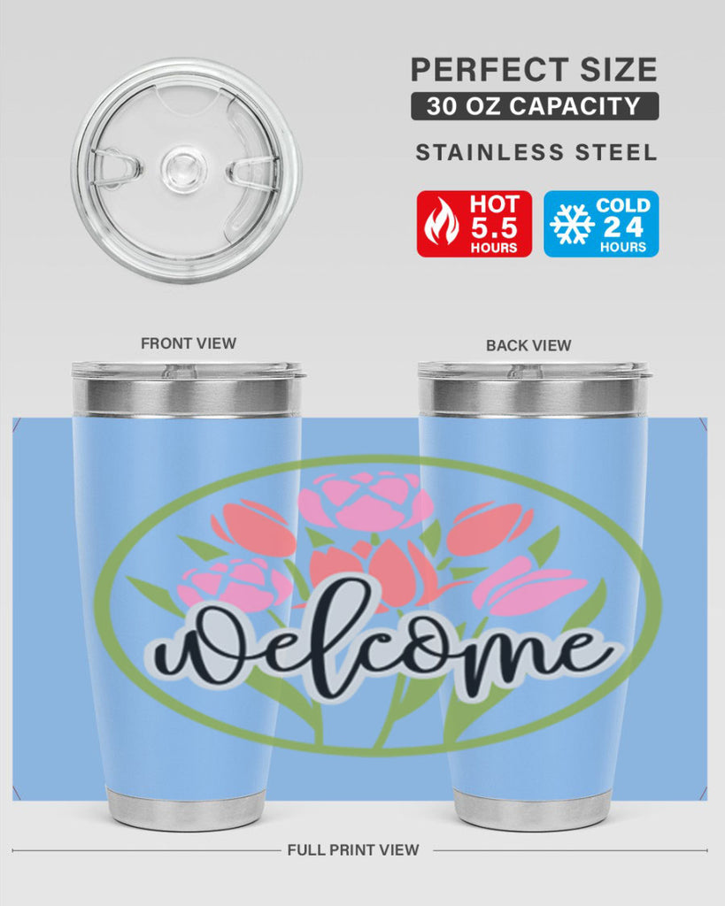 Welcome flowers bouquet571#- spring- Tumbler