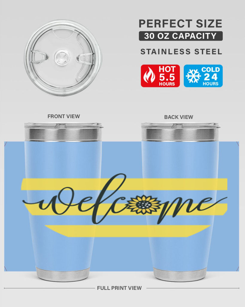 Welcome with sunflower592#- spring- Tumbler