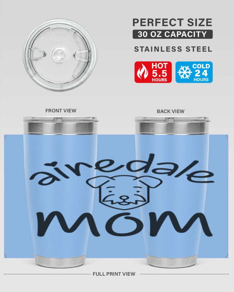 airedale mom 224#- mom- Tumbler