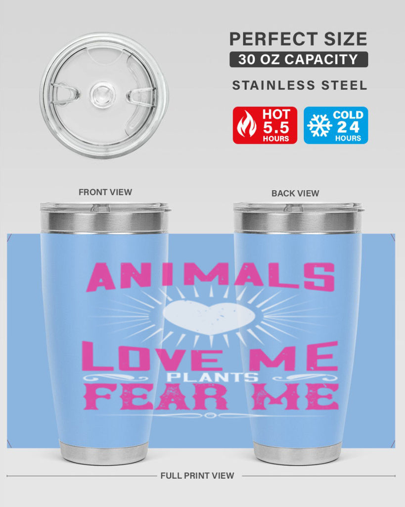 animals love me 102#- vegan- Tumbler