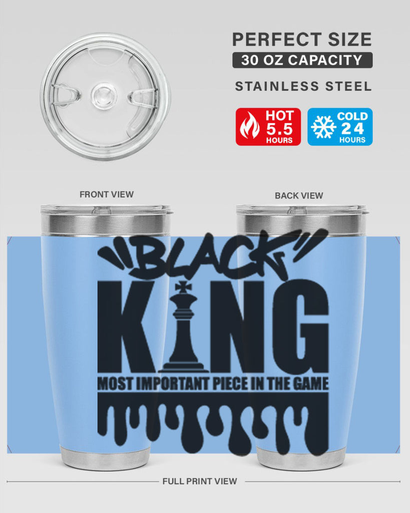 black king 174#- black words phrases- Cotton Tank