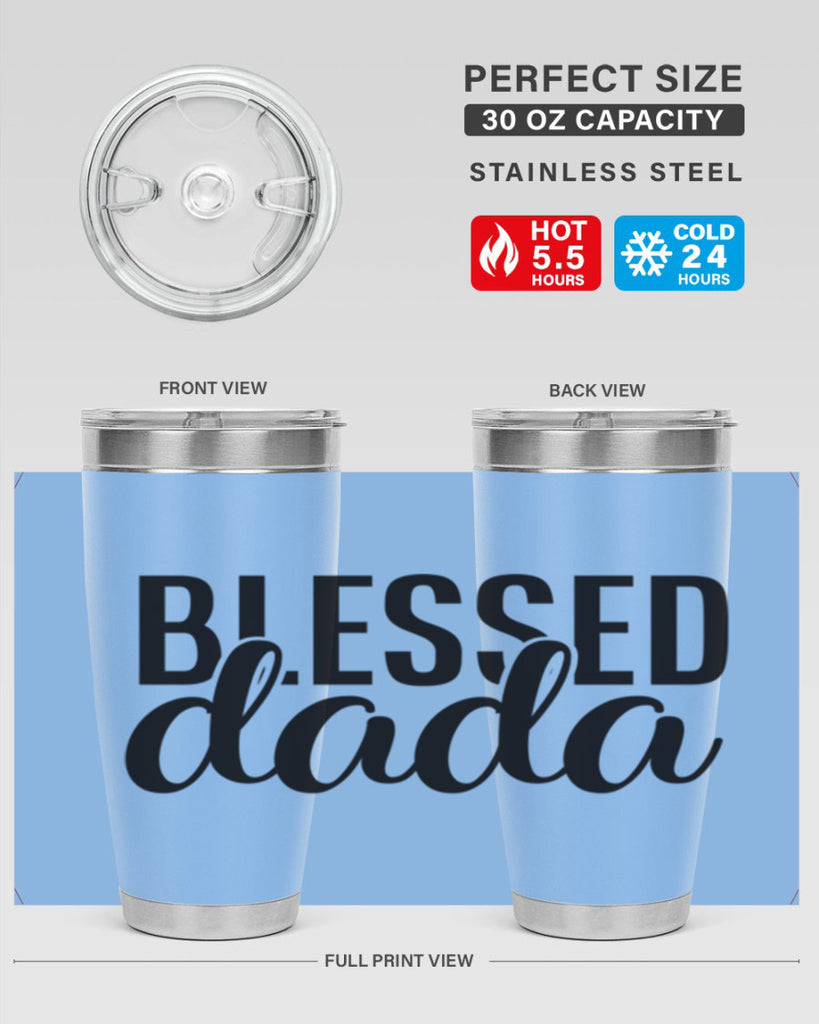 blessed dada 34#- dad- Tumbler