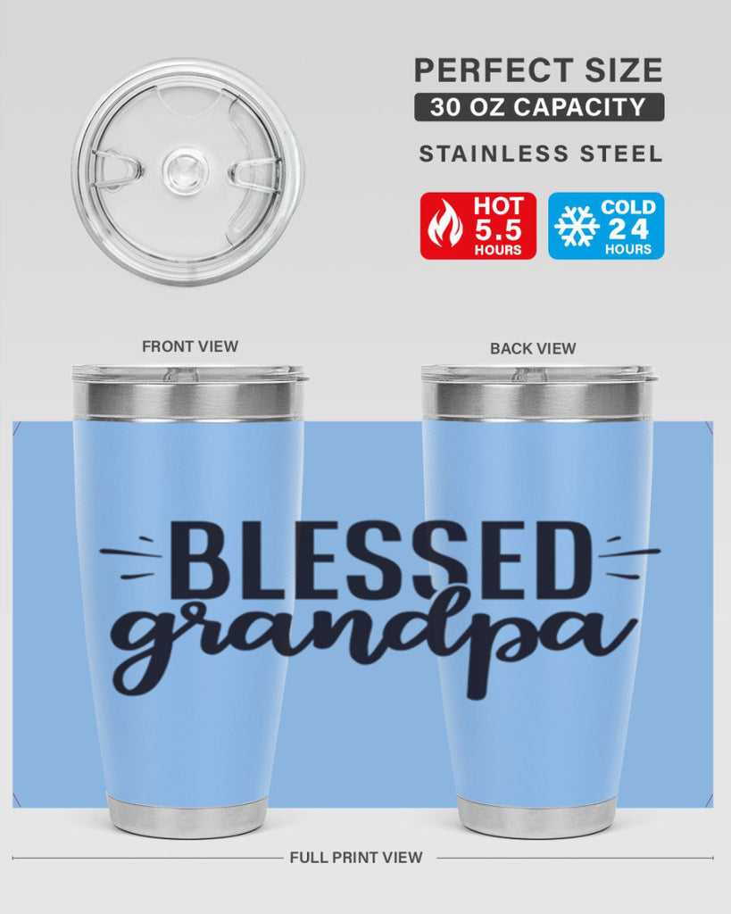 blessed grandpa 74#- grandpa - papa- Tumbler