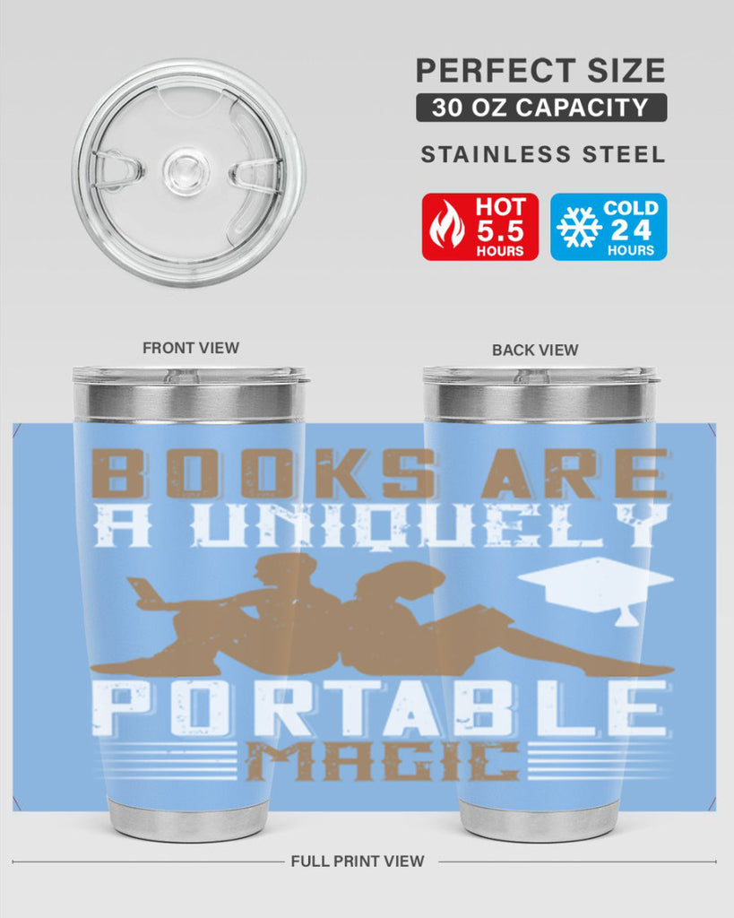 books are a uniquely portable magic 74#- reading- Tumbler