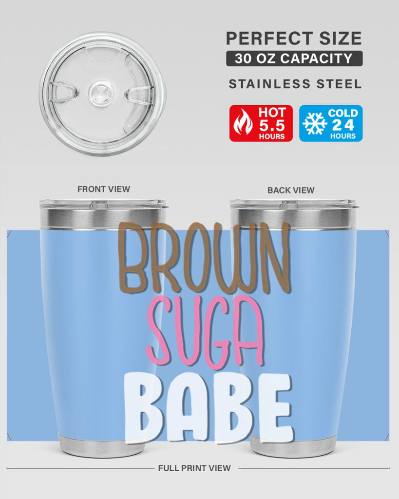 brown suga babe 190#- black words phrases- Cotton Tank