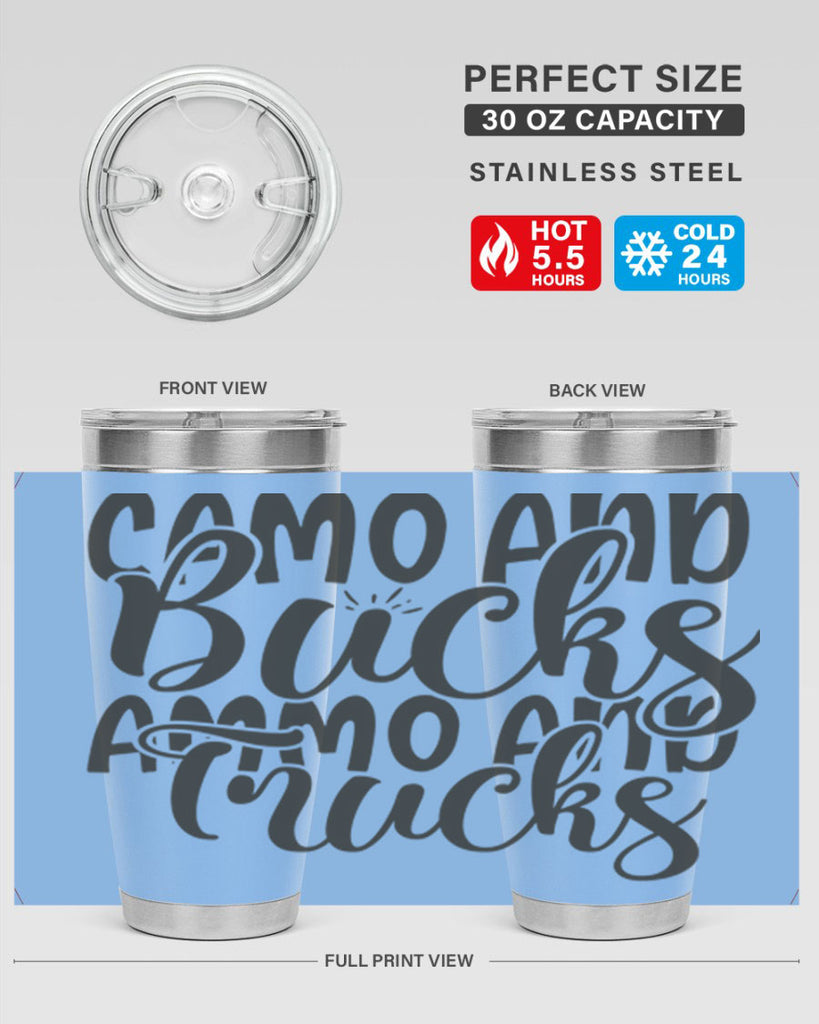 camo and bucks ammo and trucks 18#- hunting- Tumbler