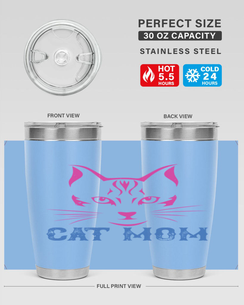 cat mom 195#- mom- Tumbler