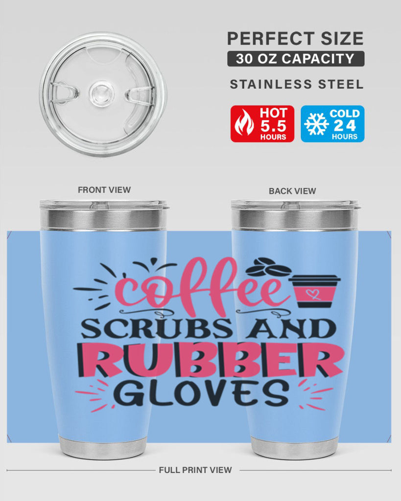 coffee scrubs and rubber gloves Style 393#- nurse- tumbler