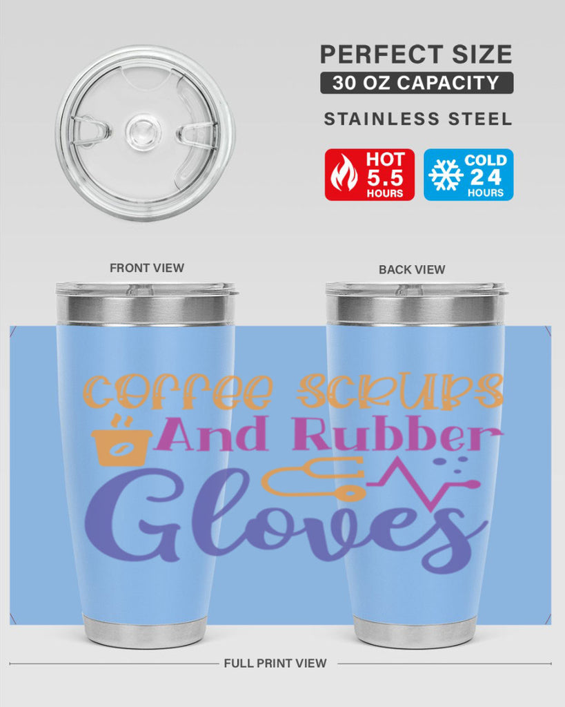 coffee scrubs and rubber gloves Style Style 211#- nurse- tumbler