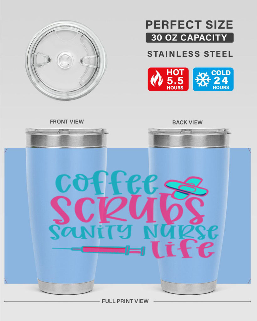 coffee scrubs sanity nurse life Style Style 207#- nurse- tumbler